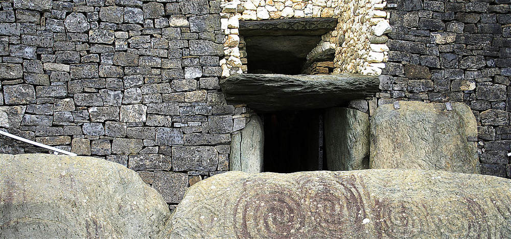Newgrange Tomb Entrance Celtic Astronomy Symbols