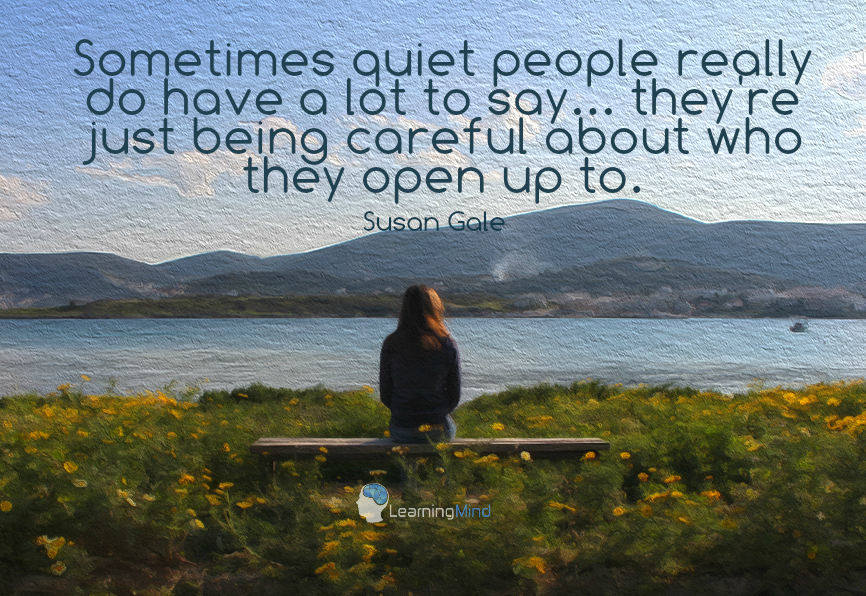 Sometimes quiet people really do have a lot to say