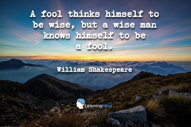 A fool thinks himself