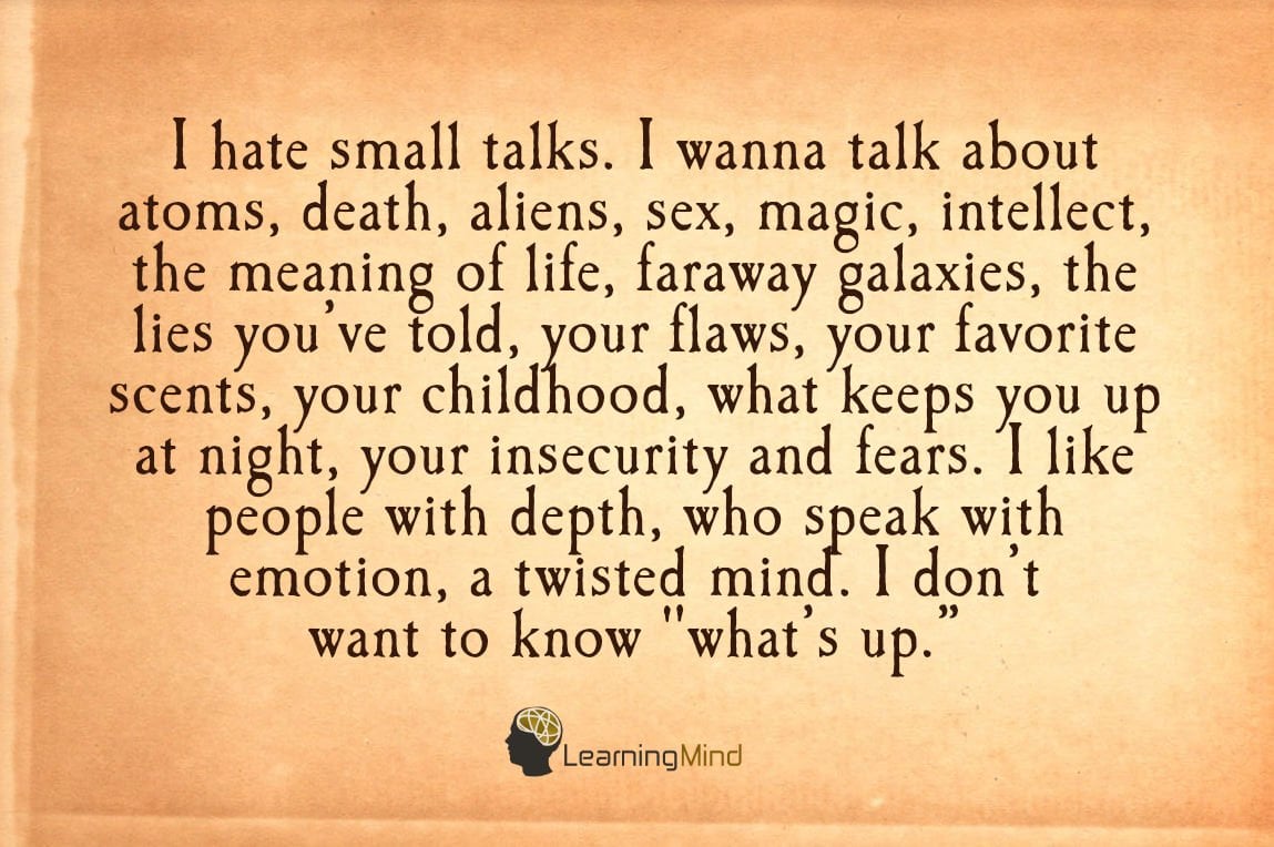 i hate small talks