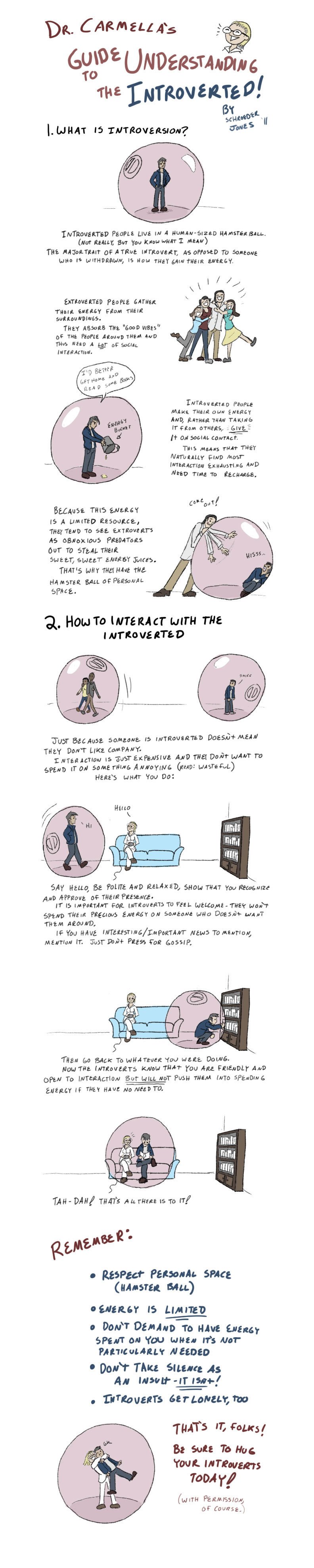 interacting with an introvert infographic