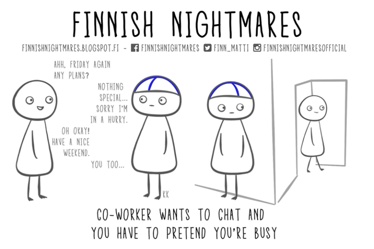 Read more about the article 10 Introvert Problems Depicted in the Hilarious Comic Series ‘Finnish Nightmares’