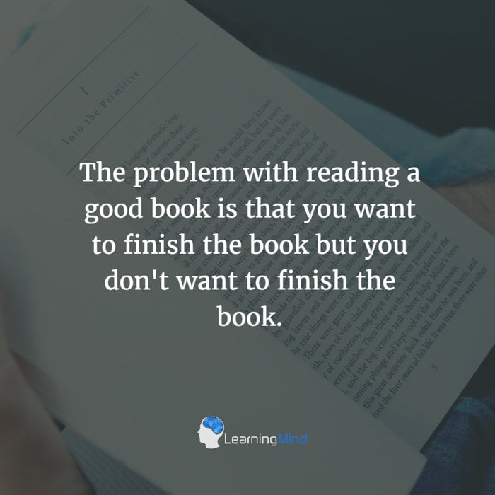 The problem with reading a good book