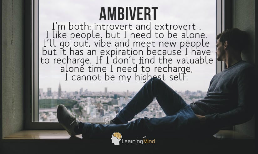 Ambivert I’m both introvert and extrovert