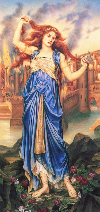 Painting of Cassandra by Evelyn De Morgan