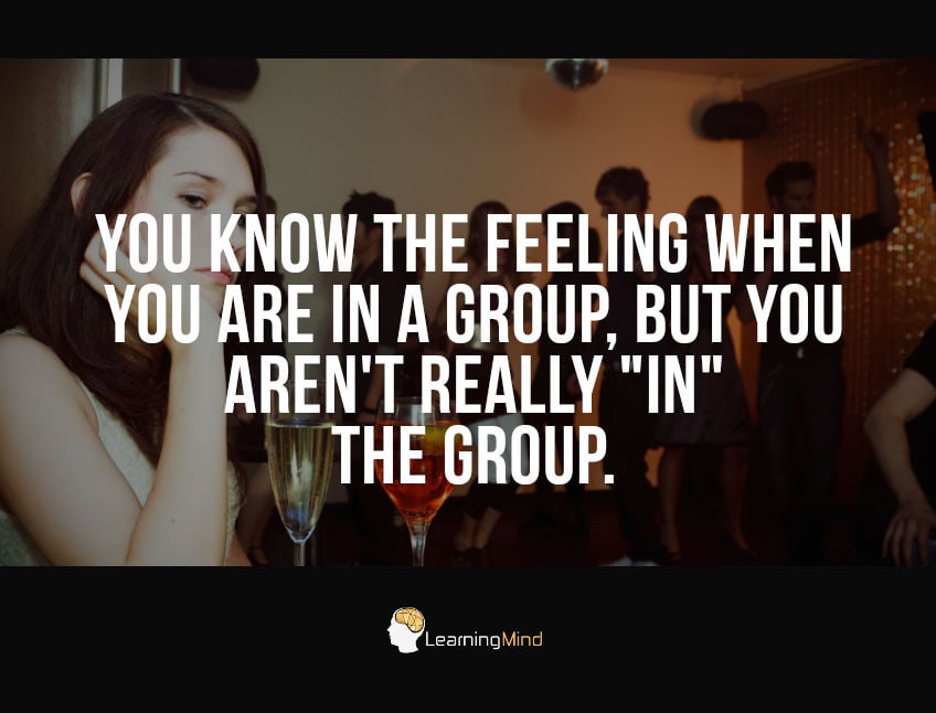 When your the lonely one in the group.