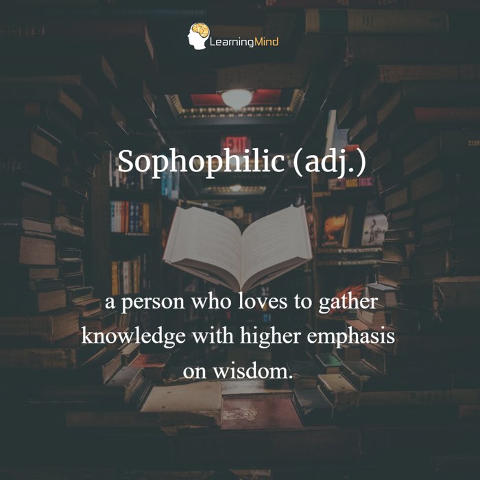 Sophophilic definition