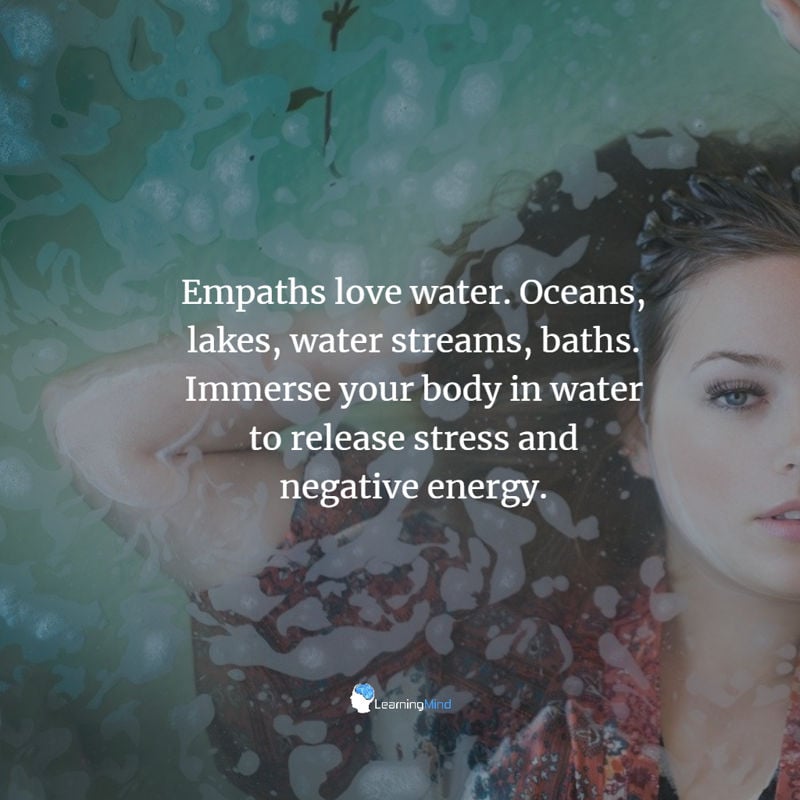Empaths love water