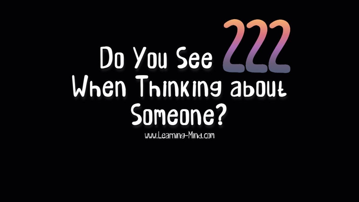 seeing 222 when thinking of someone meaning